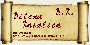 Milena Kasalica vizit kartica
